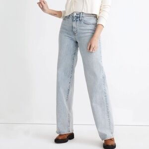 Madewell Superwide-Leg Jeans in Hollyhurst Wash Size 33